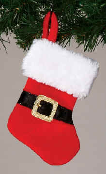 Velvet Santa Mini Stocking