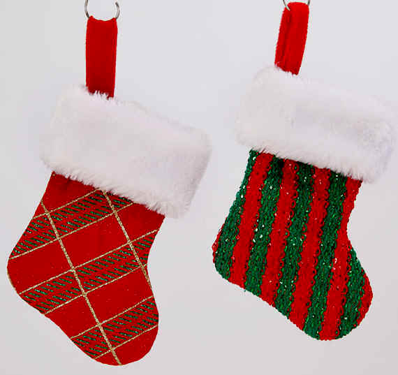 Glitter Mini christmas stockings 