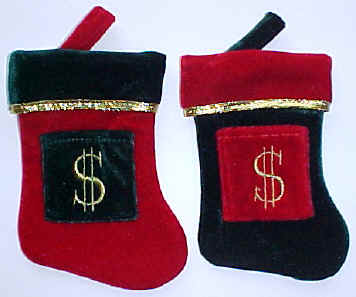 Dollar Sign Mini Stockings Velvet