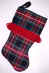 Black Plaid Christmas stocking