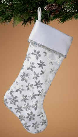 Silver Sequin Christams Stockings
