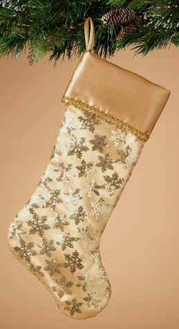 Gold Sequin Christmas Stocking