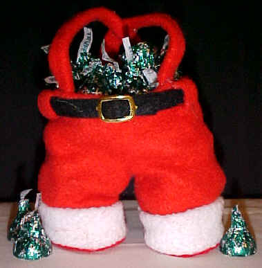Santa Pants with Candy Kisses