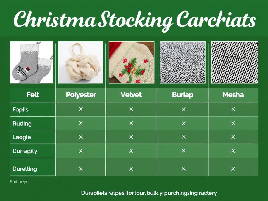 Christmas Stockings Material Comparison Chart