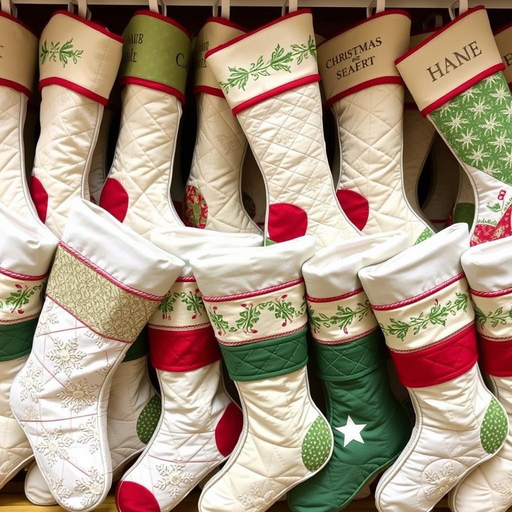 Quilted Christmas Stockings Bulk