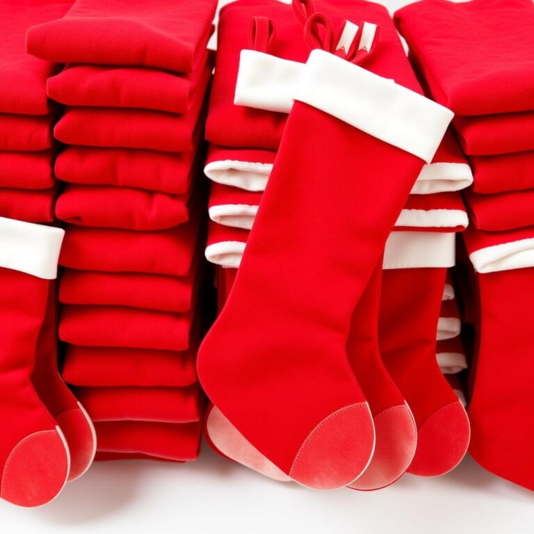 Red Felt Christmas Stockings Bulk Pack