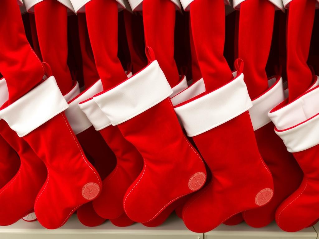 Red Felt Premium Christmas Stockings Bulk Pack