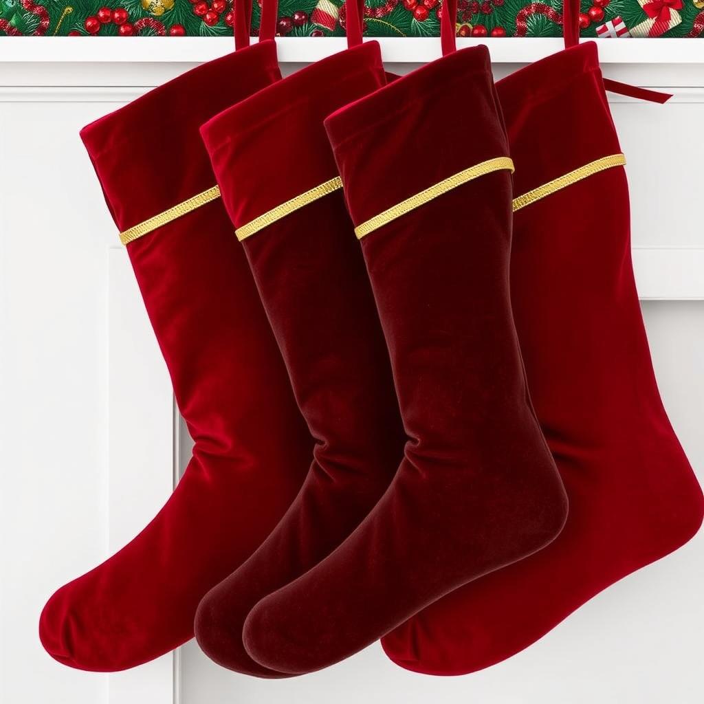 Velvet Christmas Stockings Bulk